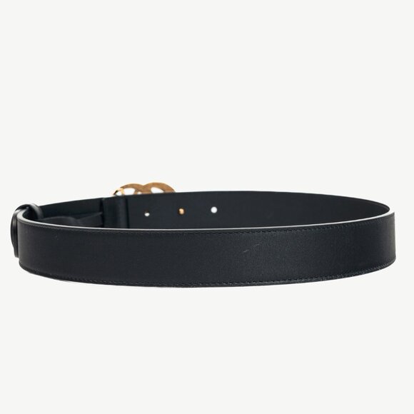 Gucci GG Marmont Black Leather Thin Belt - Picture 2 of 4